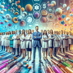 Profissional de saúde utilizando tecnologias na gestão de clínicas modernas, otimizando o futuro da medicina.