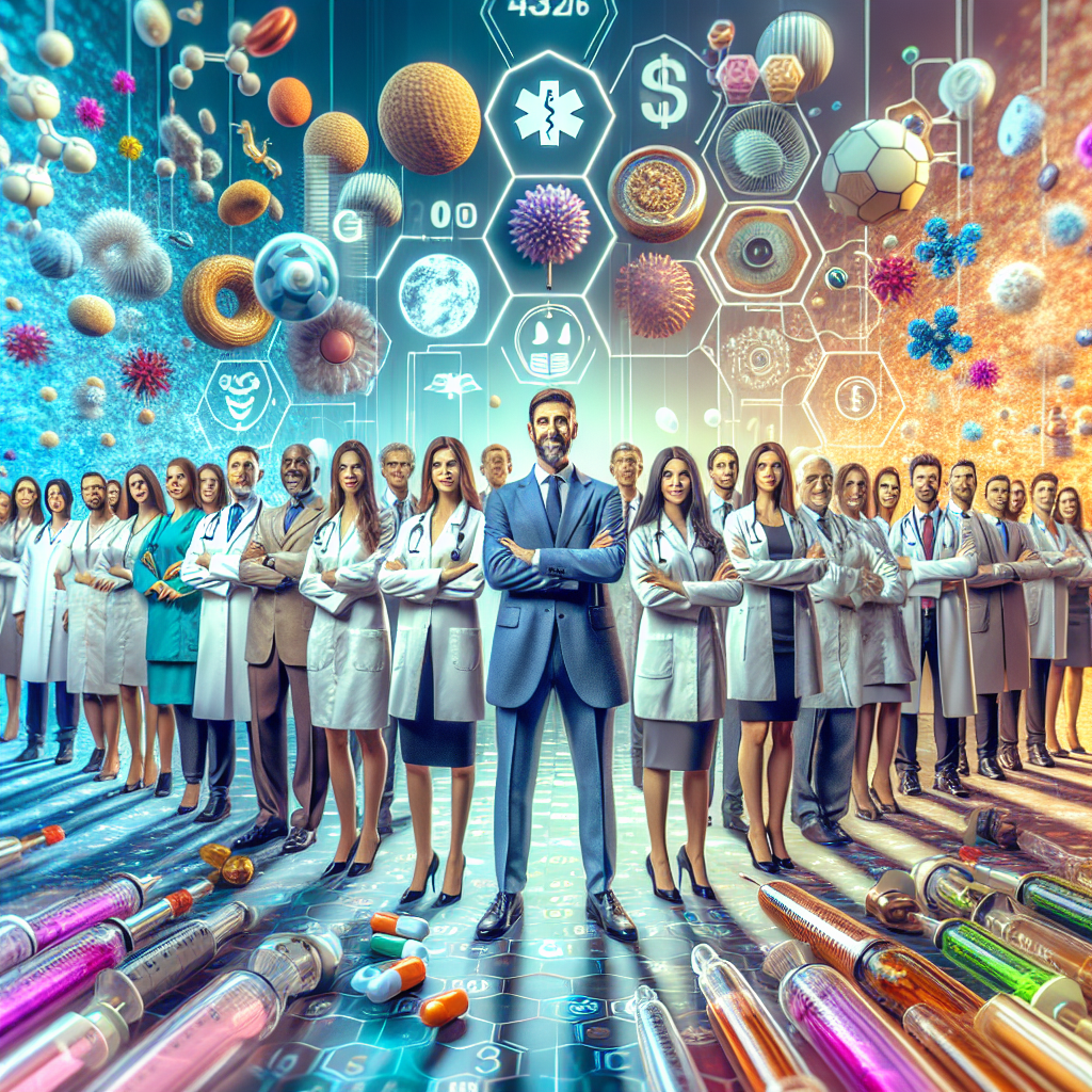 Profissional de saúde utilizando tecnologias na gestão de clínicas modernas, otimizando o futuro da medicina.