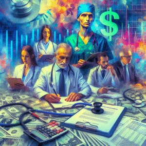 Médico focado no paciente, enquanto a contabilidade para médicos simplifica finanças e reduz burocracia com sucesso.