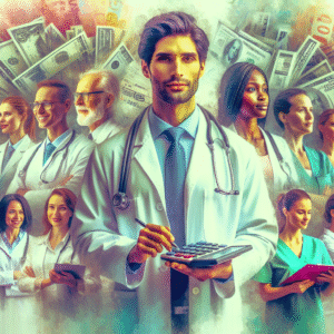 Médico aliviado com a gestão financeira eficaz, vendo o crescimento da clínica. Especialista em contabilidade para médicos.