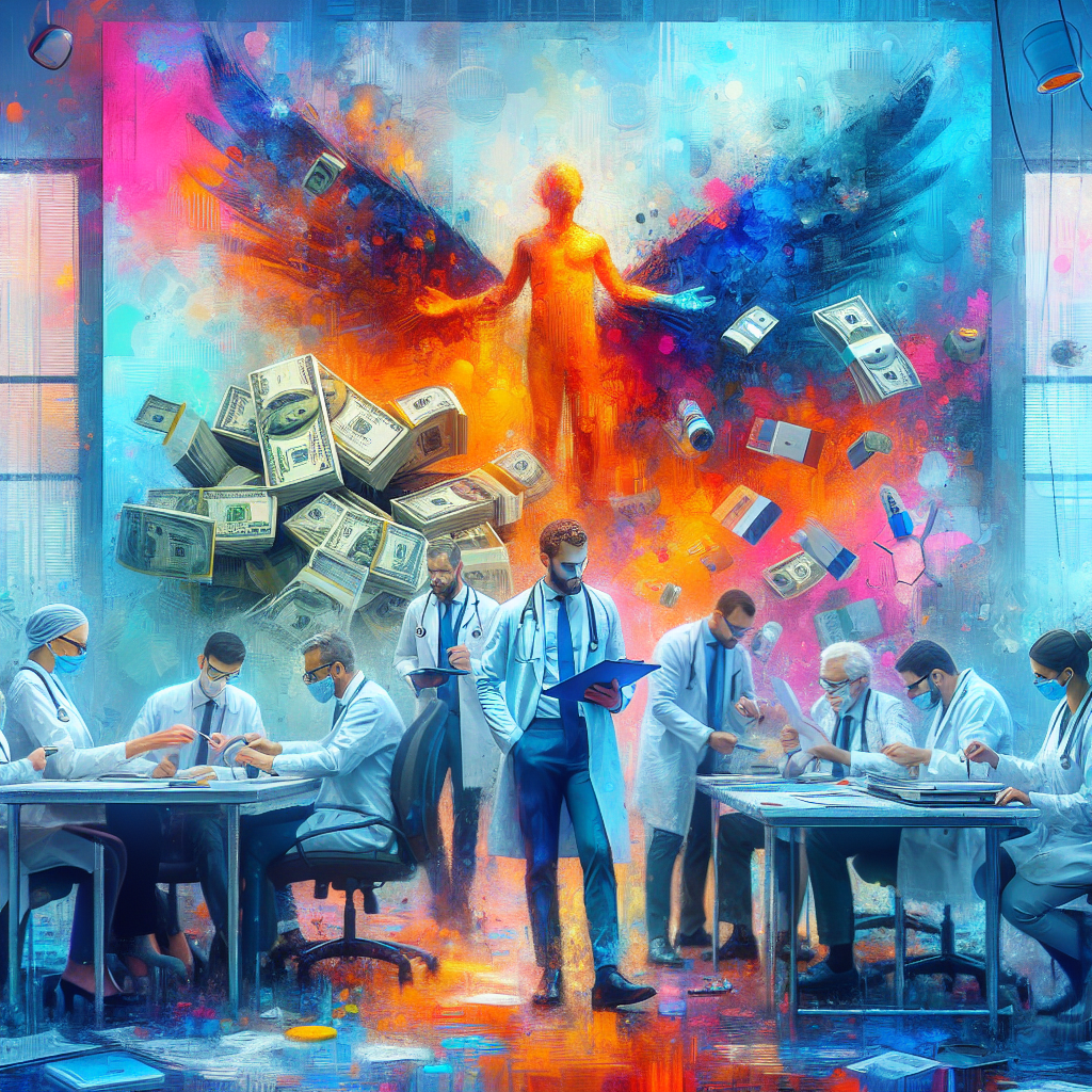 Contabilidade para médicos: médico analisando documentos fiscais e gráficos para reduzir impostos e organizar consultório.