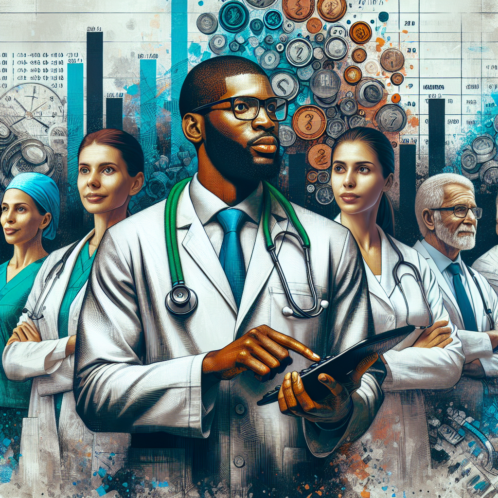 Médico confiante ao gerenciar finanças com a contabilidade para médicos, visando mais lucro e menos dor de cabeça.